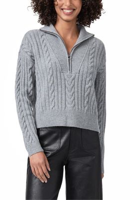 PAIGE Maylene Wool Blend Pullover Sweater in Heather Grey