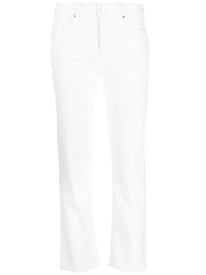 PAIGE mid-rise cropped slim jeans - White