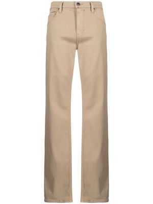 PAIGE mid-rise straight-leg trousers - Brown