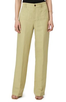 PAIGE Montauk Linen Blend Pants in Pale Olive