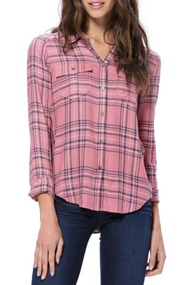 PAIGE Mya Plaid Shirt in Old Rose