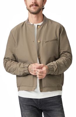 PAIGE Nial Cotton & Nylon Blend Bomber Jacket in French Press