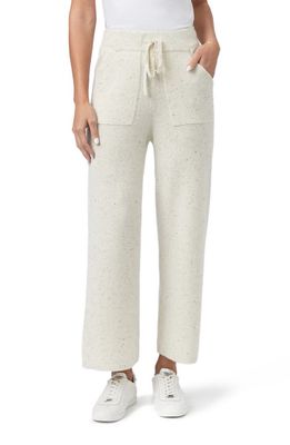 PAIGE Olivine High Waist Crop Wide Leg Cashmere Pants in Ivory Multi