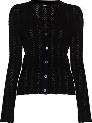 PAIGE pointelle-knit cardigan - Black