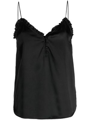 PAIGE Reina silk-satin top - Black