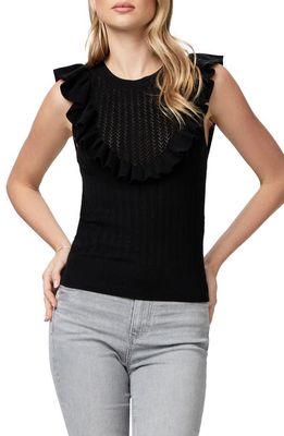 PAIGE Rosina Ruffle Sleeveless Sweater in Black