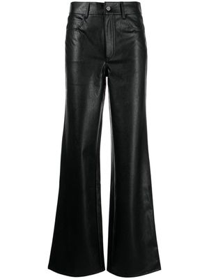 PAIGE Sasha faux-leather flared trousers - Black