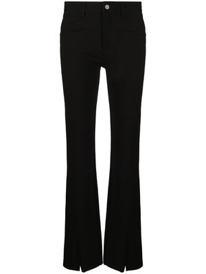 PAIGE slit flared trousers - Black