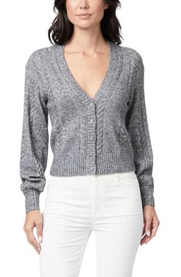 PAIGE Sofie Shimmer Cardigan in Heather Grey/Silver