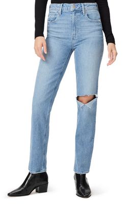 PAIGE Stella Distressed Straight Leg Jeans in Fascinate Destructed