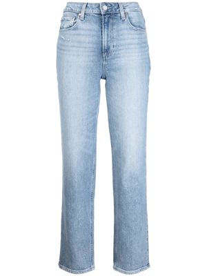 PAIGE straight-leg cropped jeans - Blue