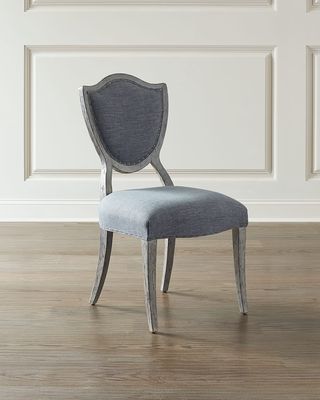 Pair of Shield Back Upholstered Side Chairs