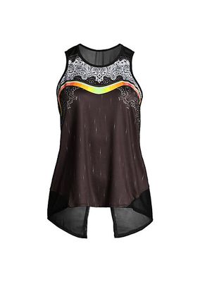 Paisley For You Jersey & Mesh Tie-Back Tank