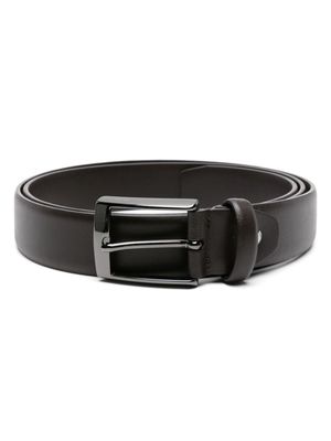 Pal Zileri engraved-buckle leather belt - Brown