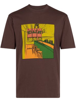 Palace graphic-print cotton T-shirt - Brown
