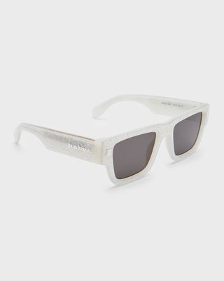Palisade Shimmery Acetate Rectangle Sunglasses