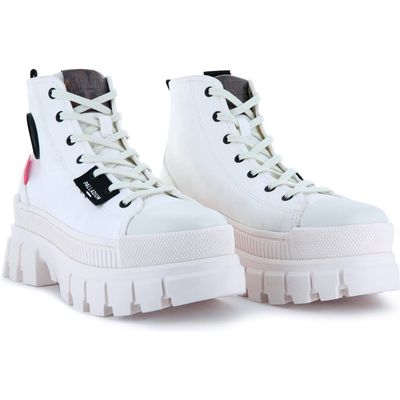 Palladium Revolt Platform Sneaker in Star White /Marshmallow