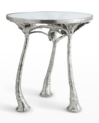 Palm Accent Table, Nickel