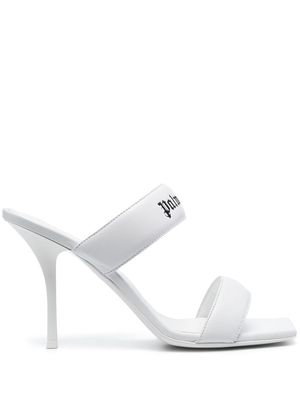 Palm Angels 90mm logo-band sandals - White