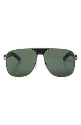 Palm Angels Bay Round Sunglasses in Black Gold Green