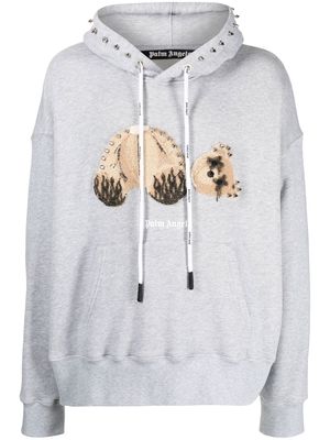 Palm Angels Bear-print hoodie - Grey