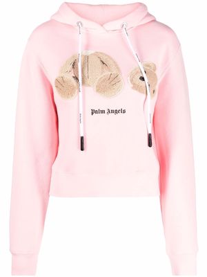 Palm Angels bear-print hoodie - Pink