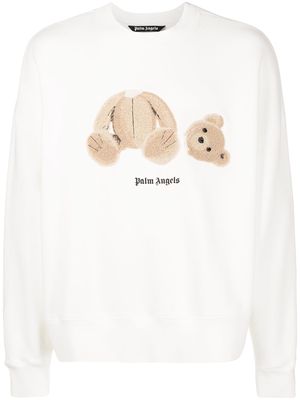 Palm Angels bear-print sweatshirt - White