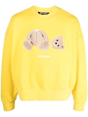 Palm Angels bear-print sweatshirt - Yellow