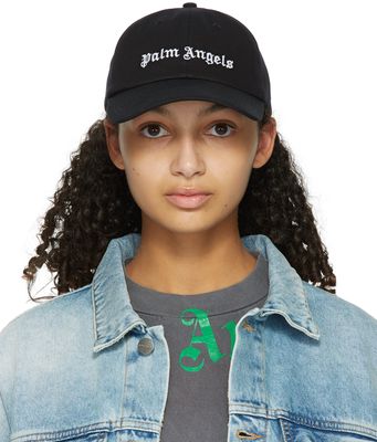 Palm Angels Black Classic Logo Cap