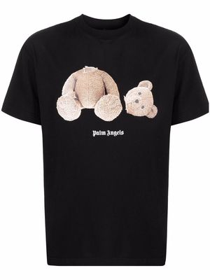 Palm Angels Broken Bear-print T-shirt - Black