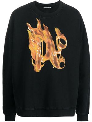Palm Angels Burning PA-print sweatshirt - Black