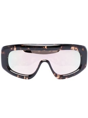 Palm Angels Carmel mask-frame sunglasses - Brown