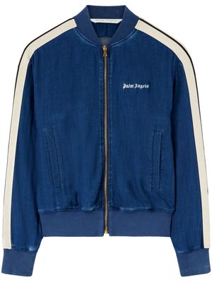 Palm Angels Chambre denim bomber jacket - Blue