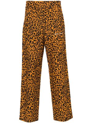Palm Angels cheetah-print track pants - Orange
