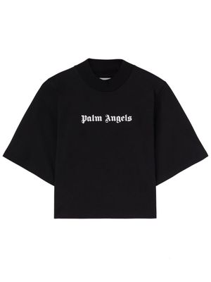 Palm Angels Classic Logo cotton crop top - Black