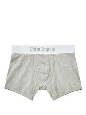 Palm Angels classic logo-waistband boxers set - MELANGE GREY