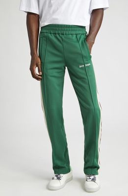 Palm Angels Classic Side Stripe Track Pants in Forest Green Wh