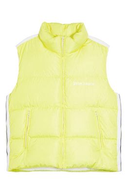 Palm Angels Classic Track Down Vest in Yellow Black
