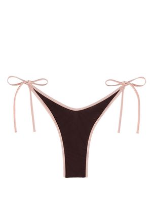 Palm Angels contrast-trimmed bikini bottoms - Brown