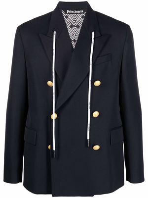 Palm Angels Cord double-breasted blazer - Blue