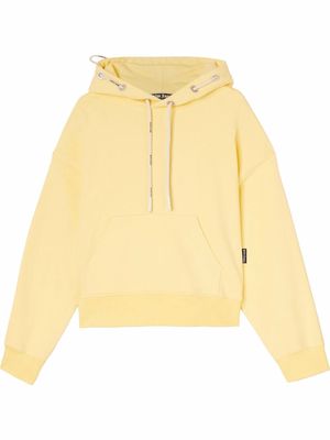 Palm Angels Cord drawstring hoodie - Yellow