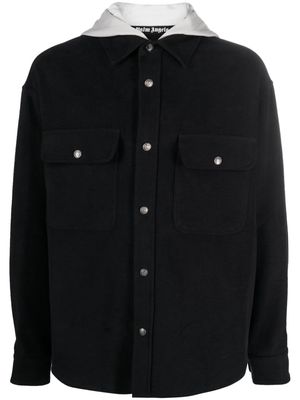 Palm Angels cotton hooded jacket - Black