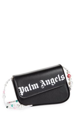 Palm Angels Crash Leather Crossbody Bag in Black White
