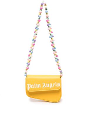 Palm Angels Crash leather shoulder bag - Yellow