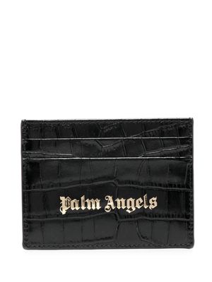 Palm Angels crocodile-effect leather cardholder - Black