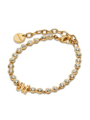 Palm Angels crystal-embellished monogram bracelet - Gold