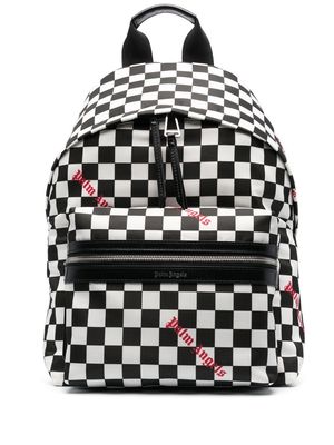 PALM ANGELS Damier check print backpack - White