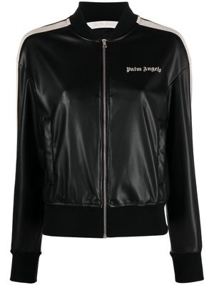 Palm Angels faux-leather bomber jacket - Black