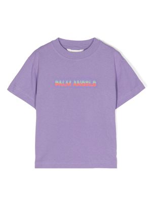 Palm Angels Flames cotton T-shirt - Purple