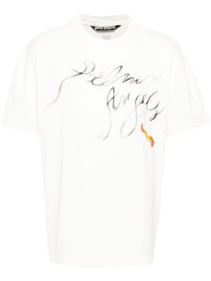Palm Angels Foggy logo-print T-shirt - White